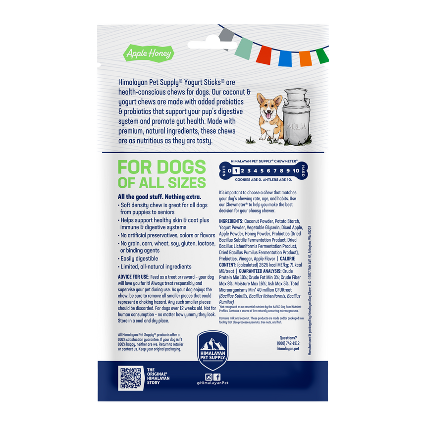 Himalayan Dog Chew Yogurt Stick Apple Honey Dog Treat