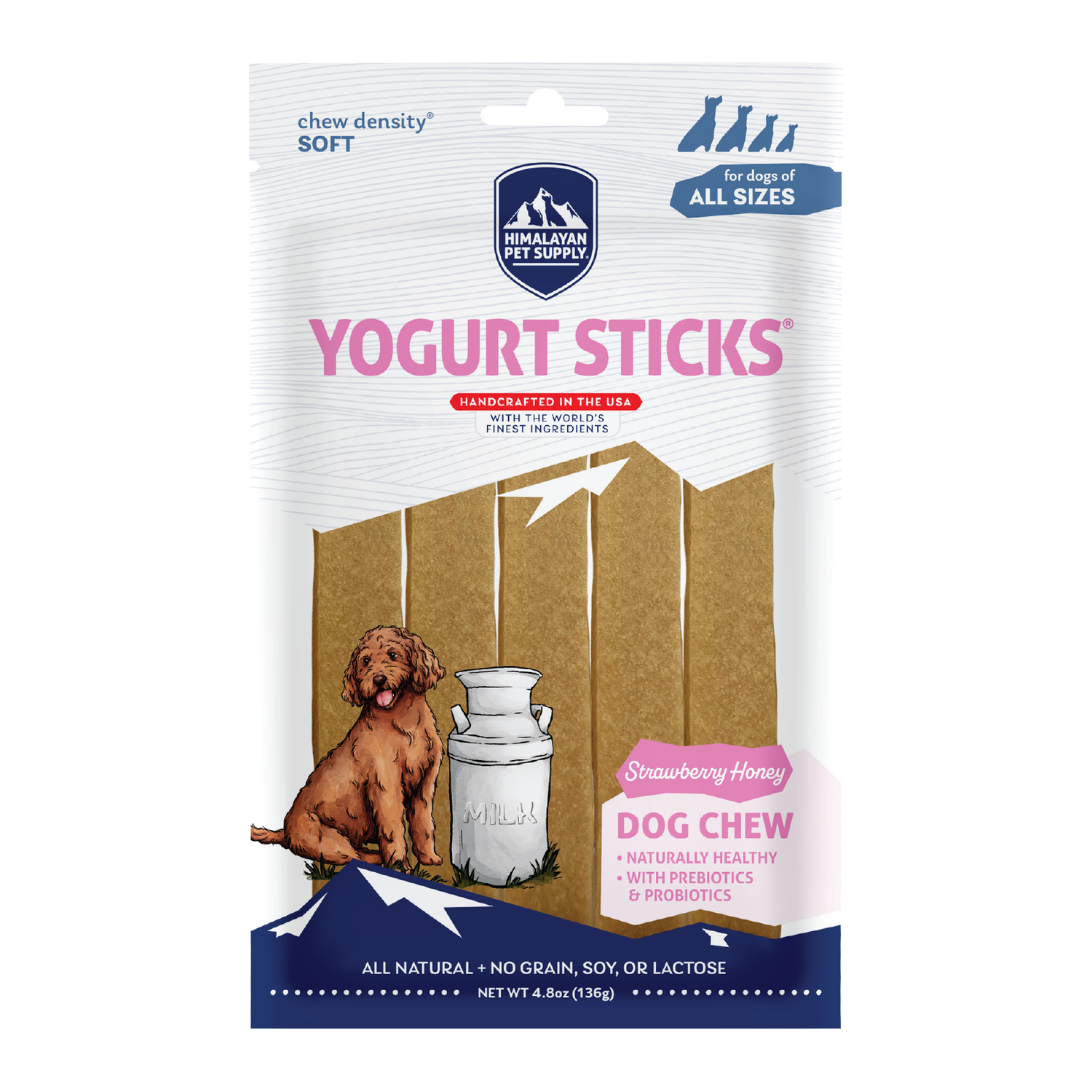 Himalayan Dog Chew Yogurt Stick Strawberry Honey Dog Treat