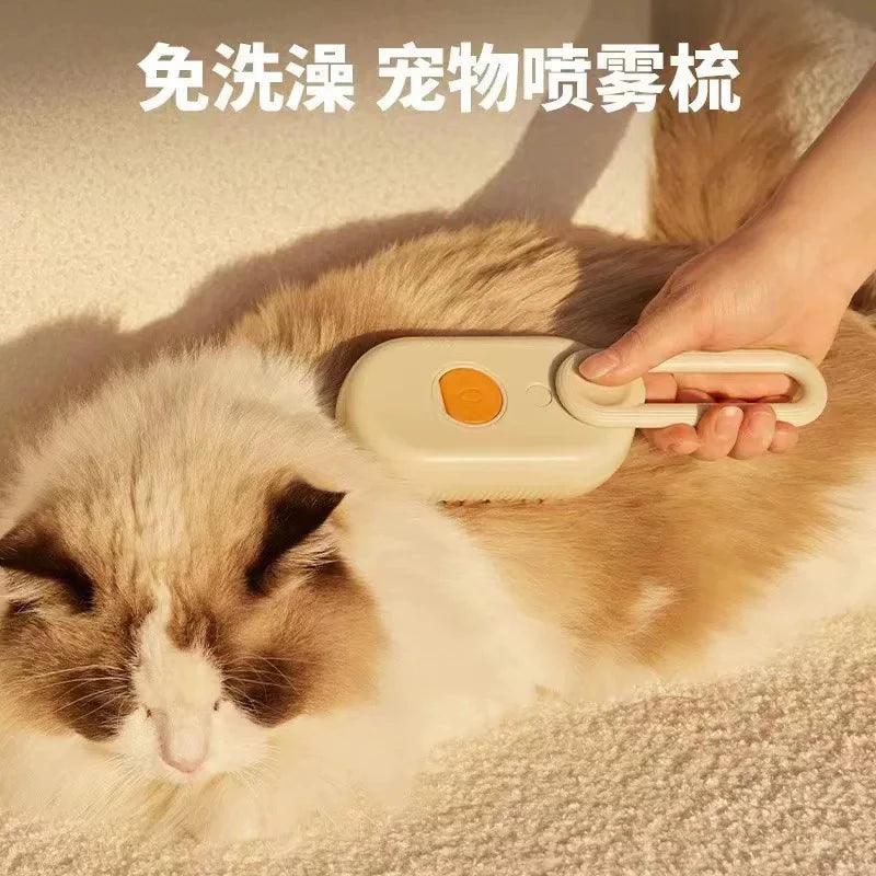 宠物喷雾按摩梳 蒸汽梳毛刷 猫毛清理器猫咪狗狗去浮毛免洗澡猫梳子 两款可选 - Maokidspet