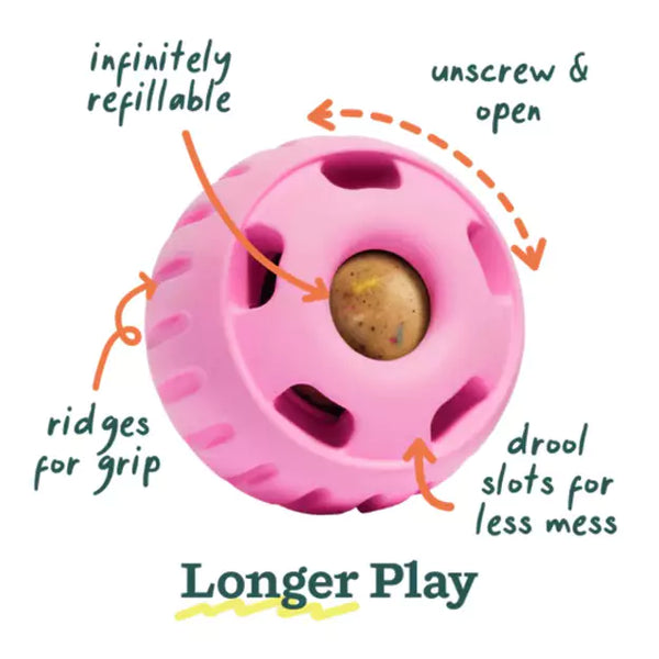 WOOF Pupsicle Treat Dispensing Dog Toy - Party Pink