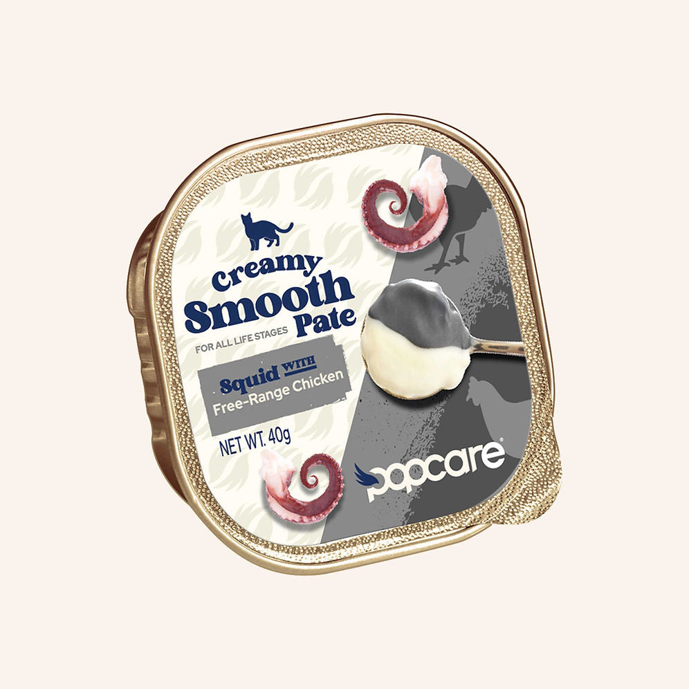 Popcare Cat Creamy smooth pate- squid with free-range chicken