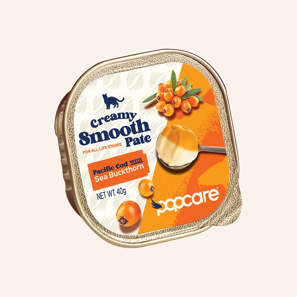 Popcare Cat Creamy smooth pate-pacific cod with sea buckthorn
