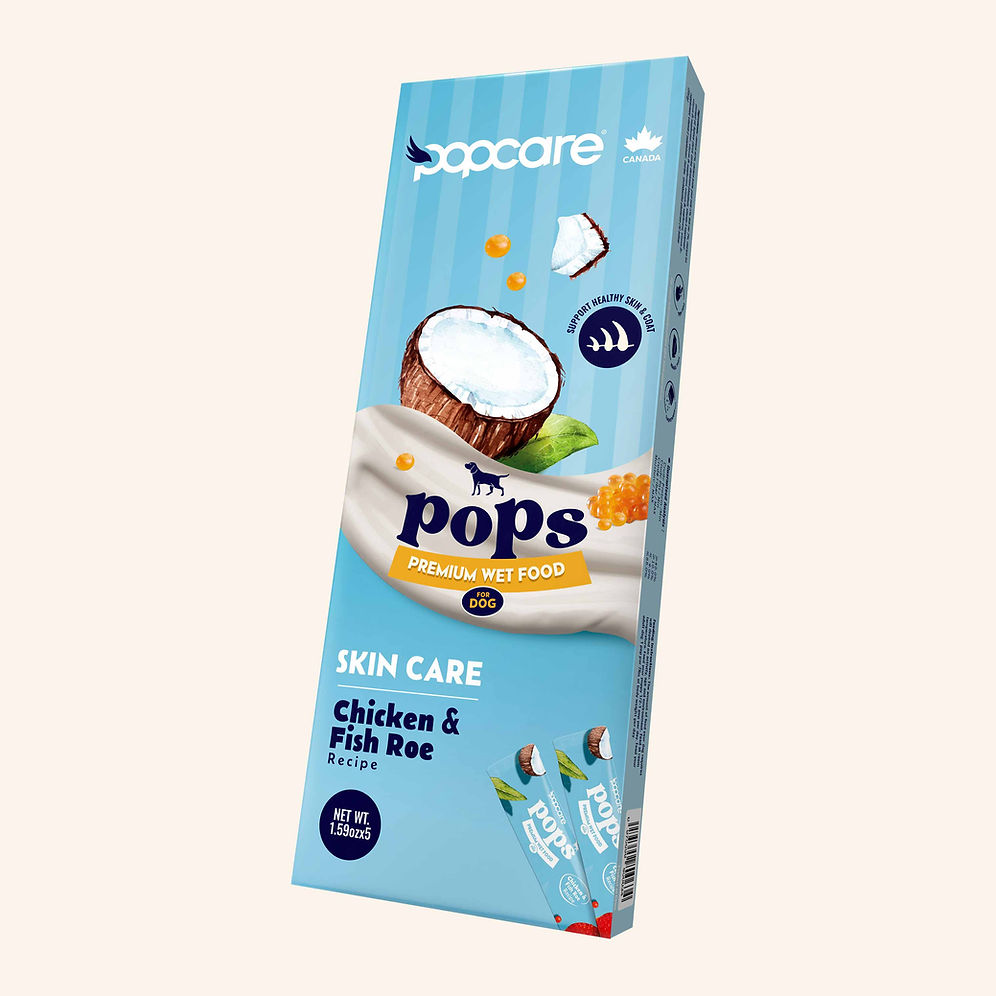 Popcare wet dog food with Chicken & Fish Roe