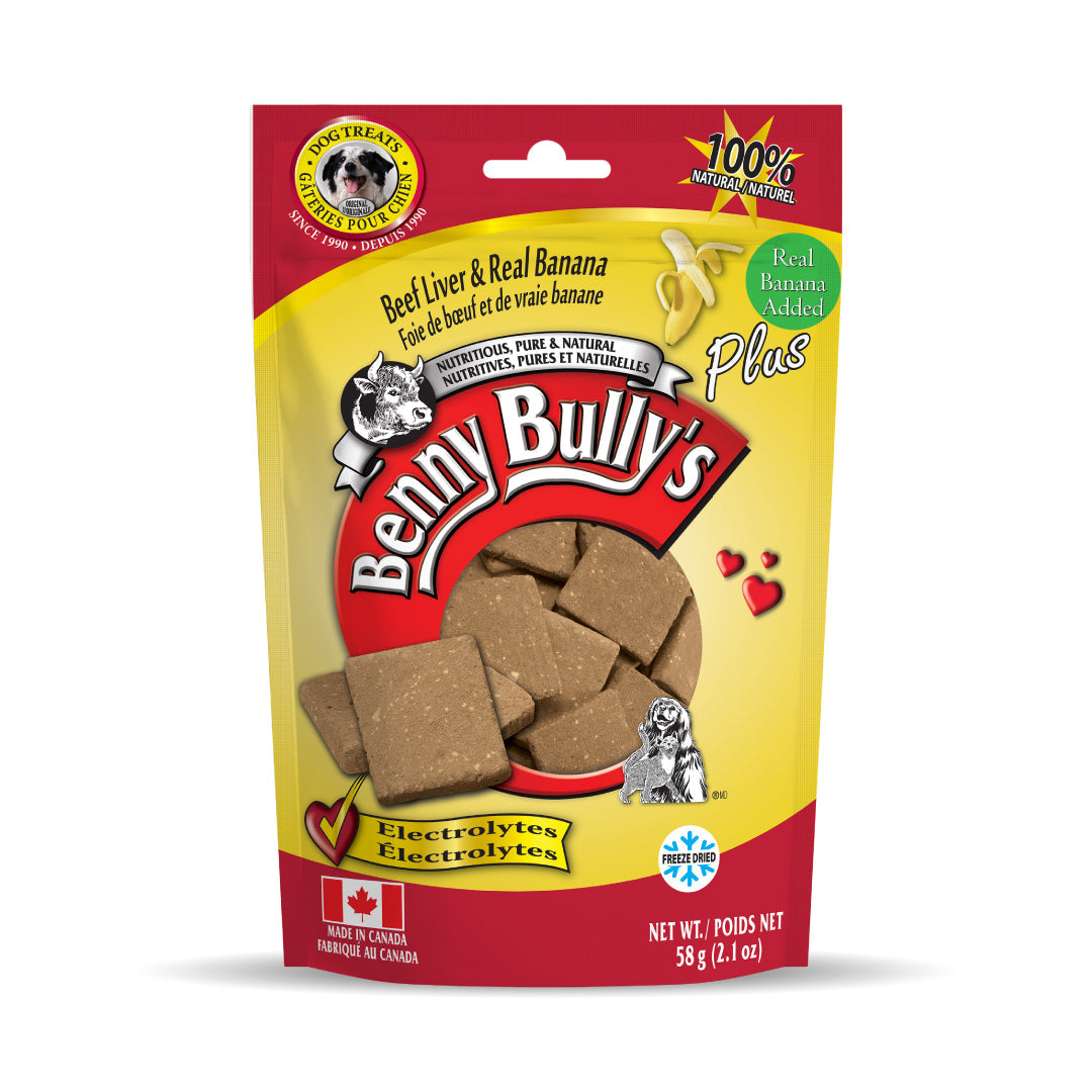 Benny Bullys Beef Liver Plus Banana Dog Treat - 58g