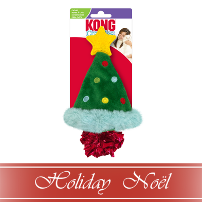 KONG Holiday Crackles Christmas Tree Cat Toy