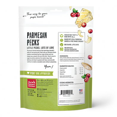 The Honest Kitchen Parmesan Pecks Dog Treats - Chicken & Cranberry