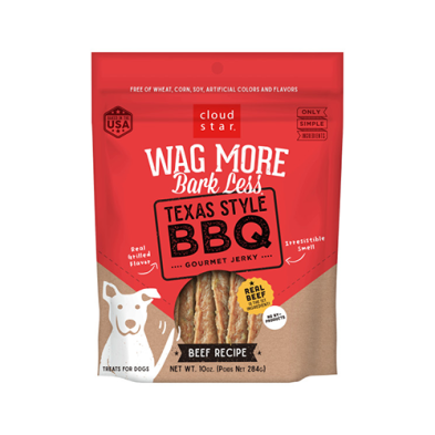 Cloud Star Wag More Texas Style BBQ Jerky Dog Treat - Beef Gourmet