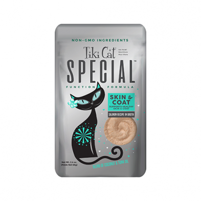 Tiki Cat Special Mousse Skin & Coat Salmon Recipe In Broth Cat Wet Food - 2.4oz