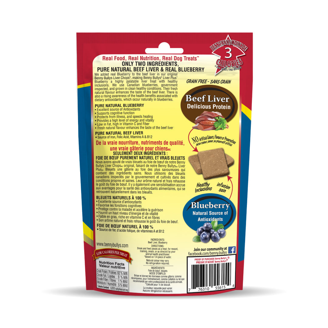 Benny Bullys Beef Liver Plus Blueberry Dog Treat - 58g