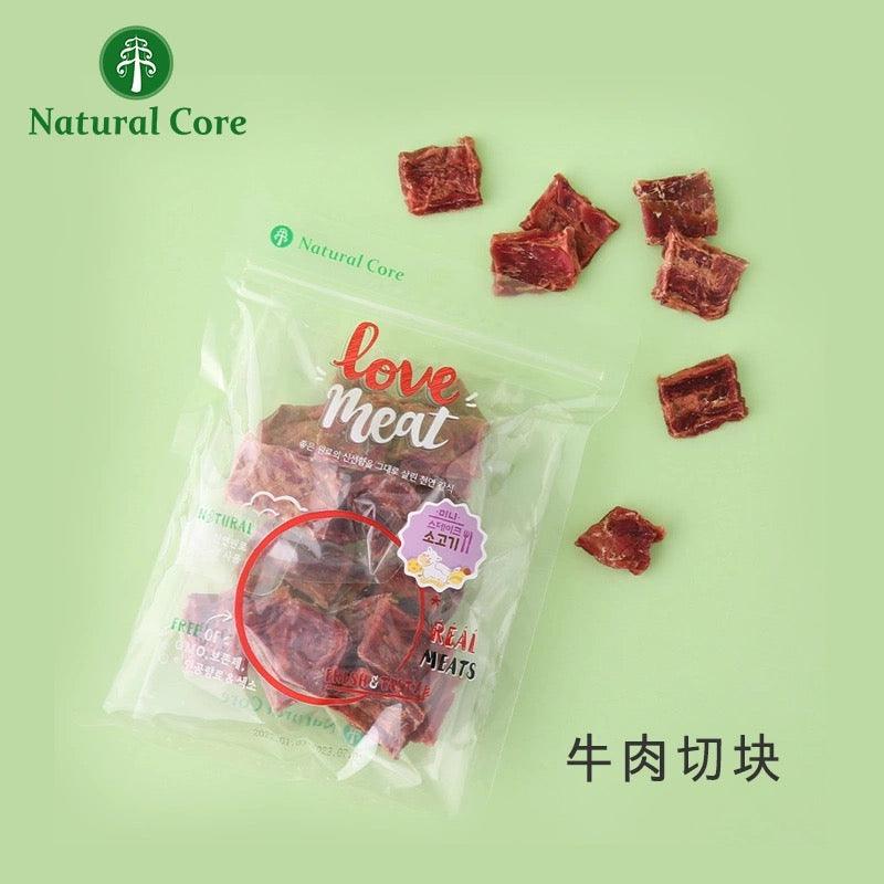 Natural Core 营养红肉块 牛肉/羊肉两款可选 营养增肌训练必备零食 狗狗专用 一大袋160g - Maokidspet