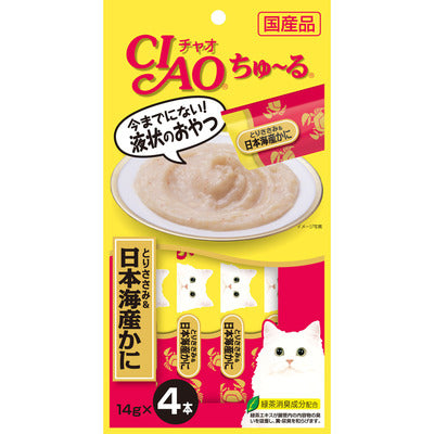 Inaba CIAO Churu Chicken & Japanese Crab Cat Treats