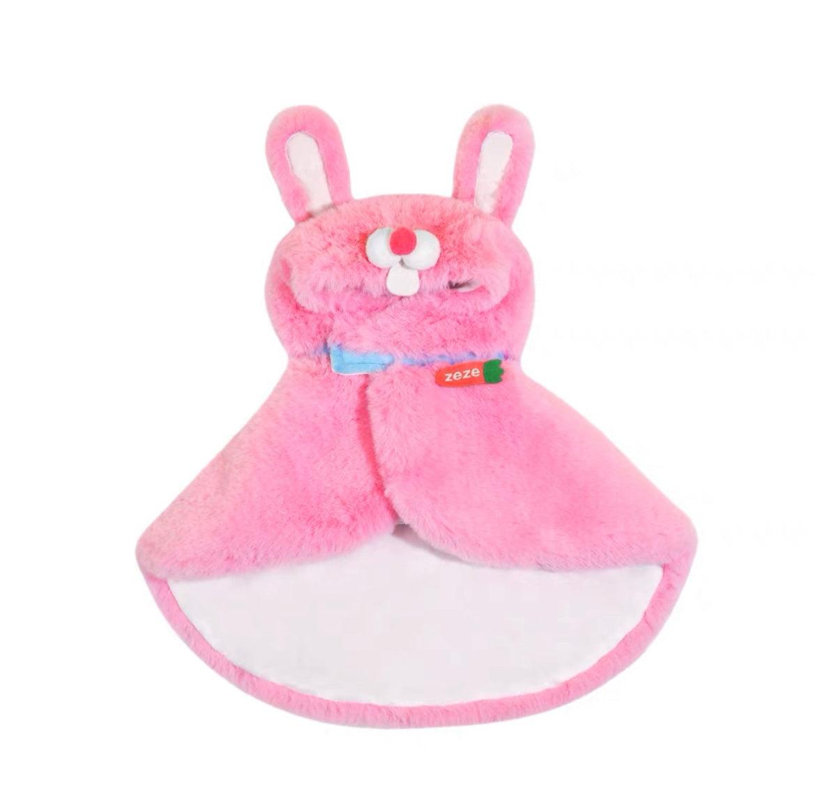 Zeze Fluffy Rabbit-Shaped Pet Cape