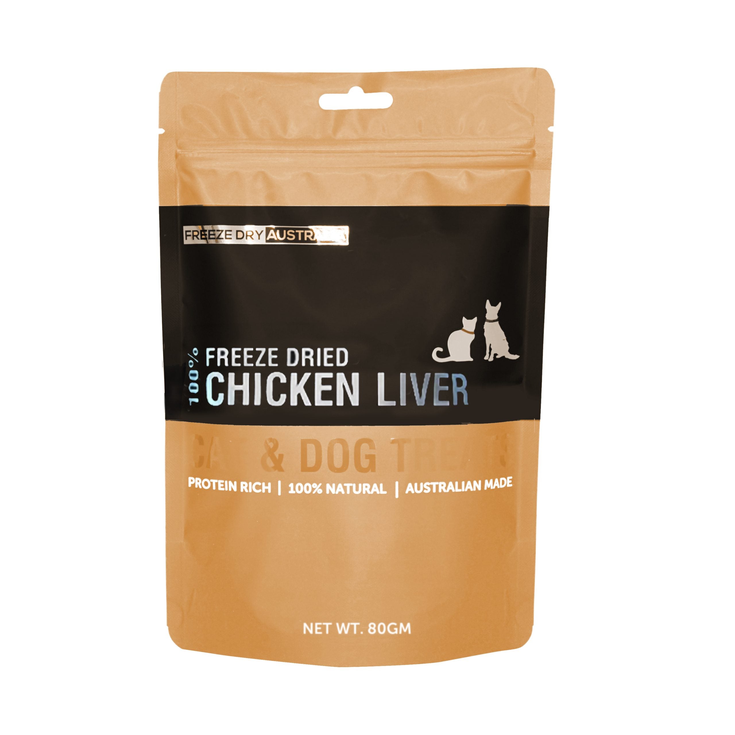 Freeze-Dry Australia’s Chicken Liver Treat For Dog & Cat - 80g