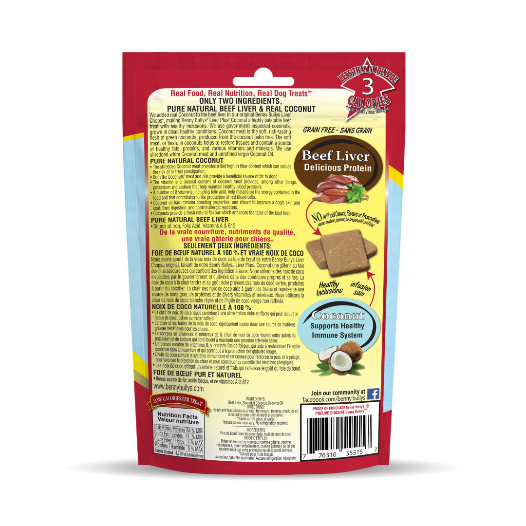 Benny Bullys Beef Liver Plus Banana Dog Treat - 58g