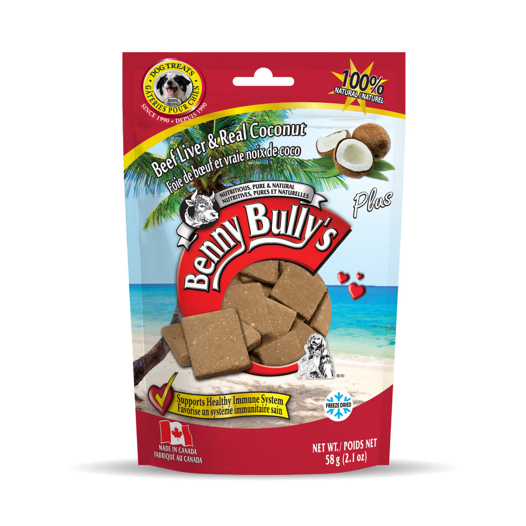 Benny Bullys Beef Liver Plus Coconut Dog Treat - 58g