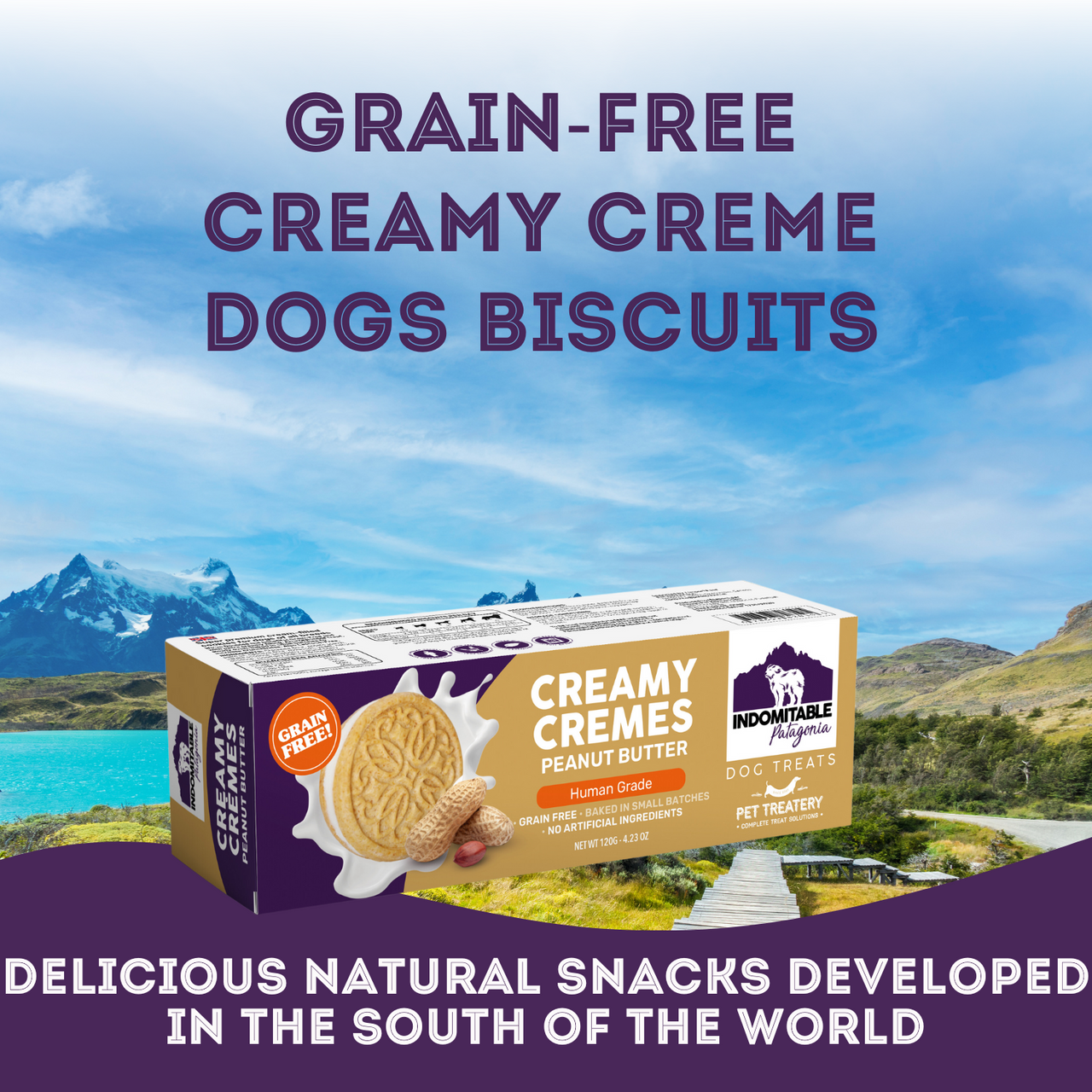 Granville Island Dog Biscuits Grain Free Creamy Cremes - Peanuts