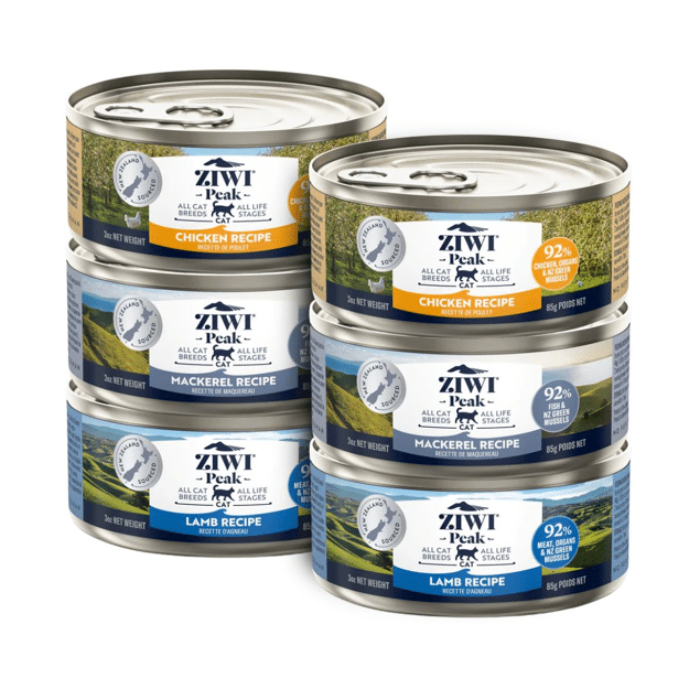 ZIWI Variety Pack Chicken, Mackerel & Lamb, Lamb Cat Wet Food - 6 Cans/Box