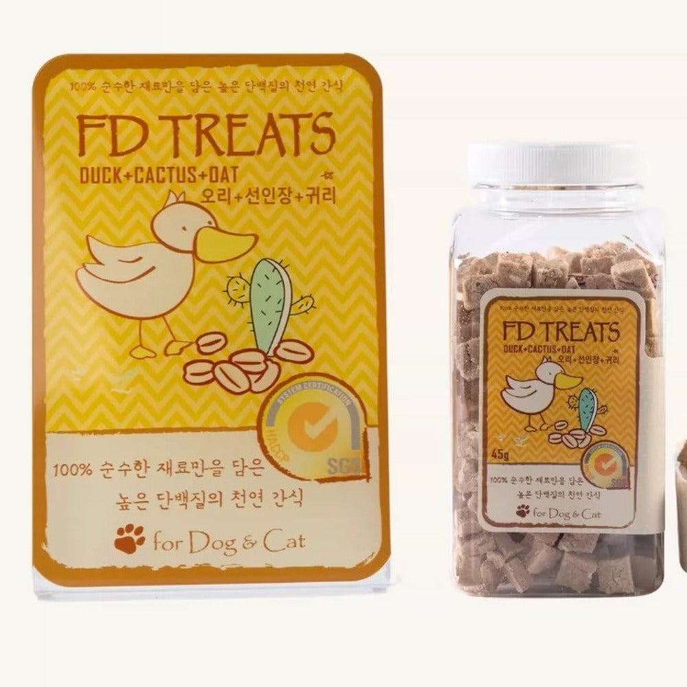 FD TREATS Freeze-dried Pet Treats - Duck, Cactus & Oat
