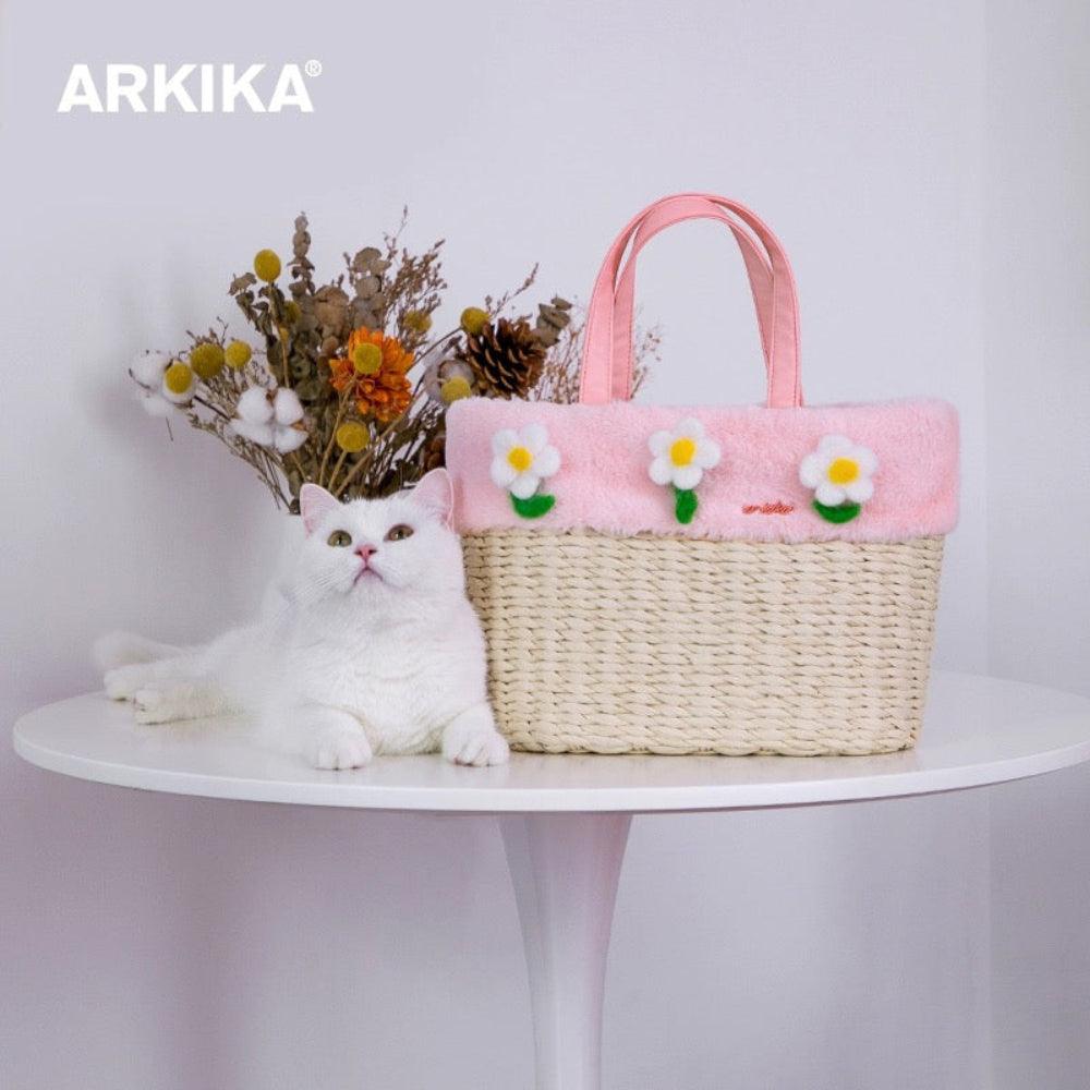 Arkika 小体宠物外出包 宠物提篮 春夏外出猫狗小型挎包 约克夏/马尔济斯/茶杯犬/小型猫必备 - Maokidspet