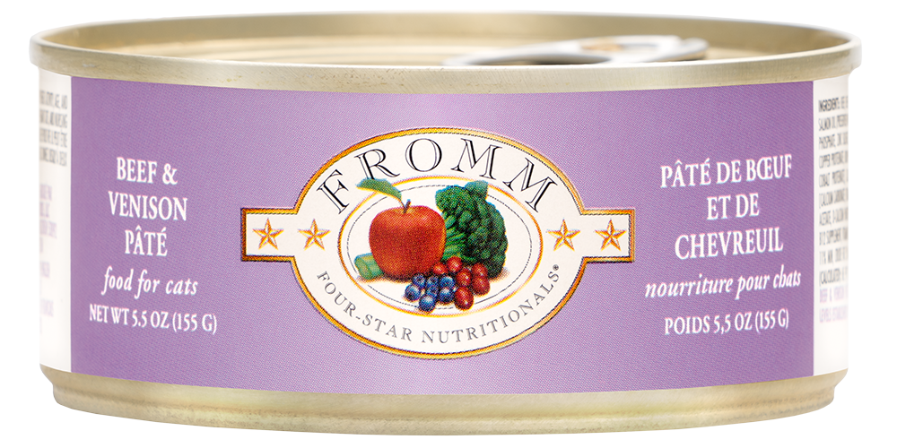 Fromm Four Star Wet Cat Food - Beef & Venison Pate 5.5oz