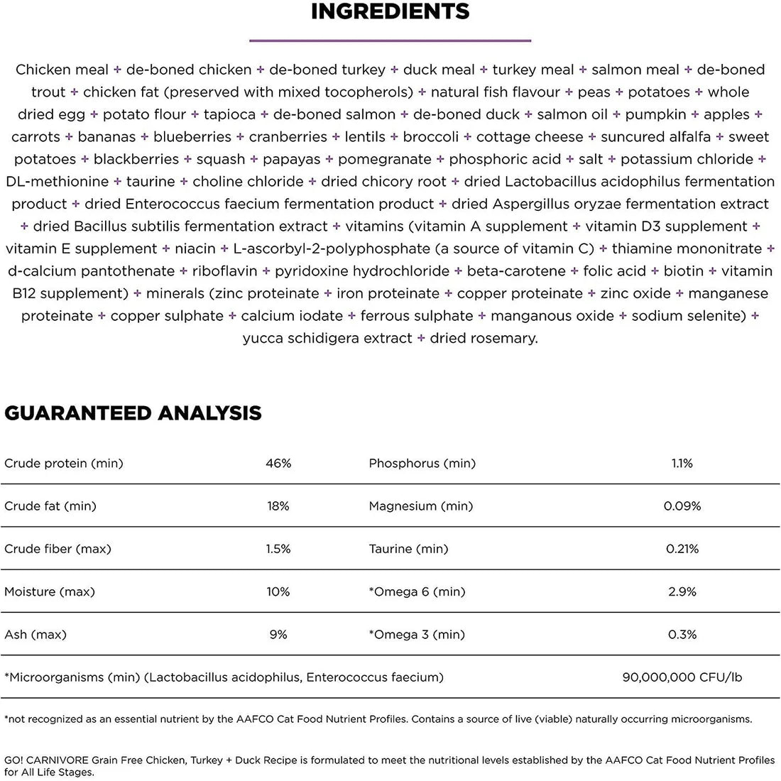 Go! Carnivore Grain Free Chicken, Turkey + Duck Recipe for cats