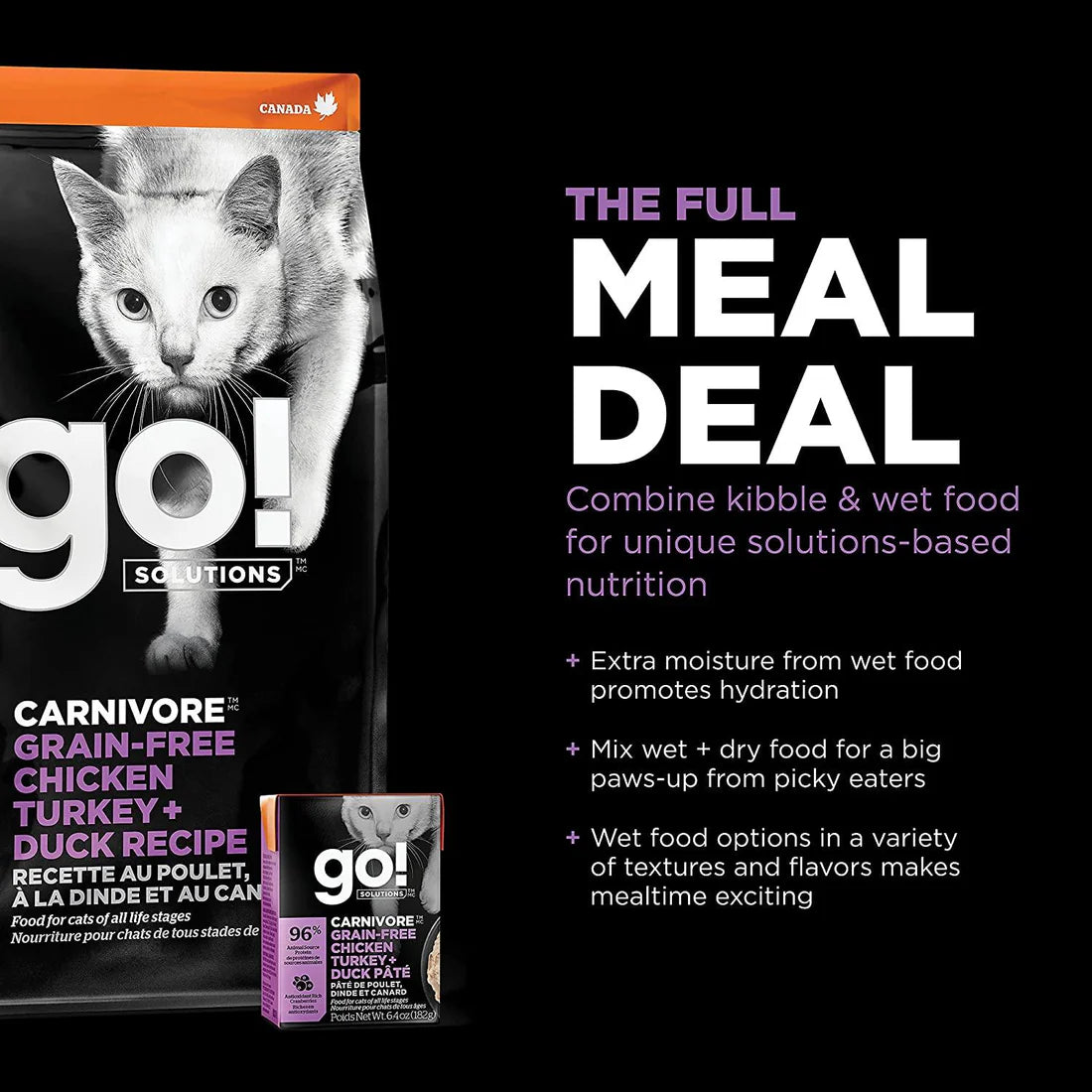 Go! Carnivore Grain Free Chicken, Turkey + Duck Recipe for cats