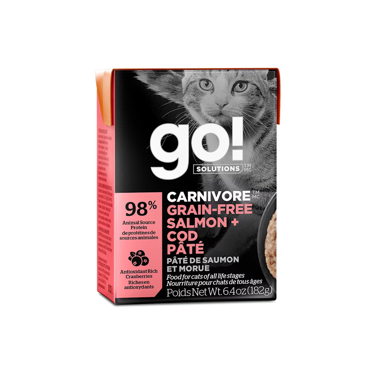 GO! Salmon + Cod Pâté Grain-Free Wet Cat Food