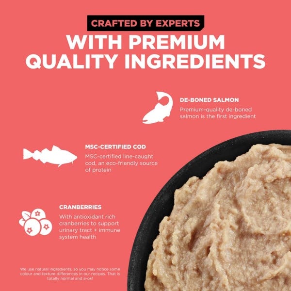 Go! Solutions Carnivore Grain-Free Tetra Packs for Cats - Salmon & Cod Pâté Recipe 6.4oz - Maokids Pet