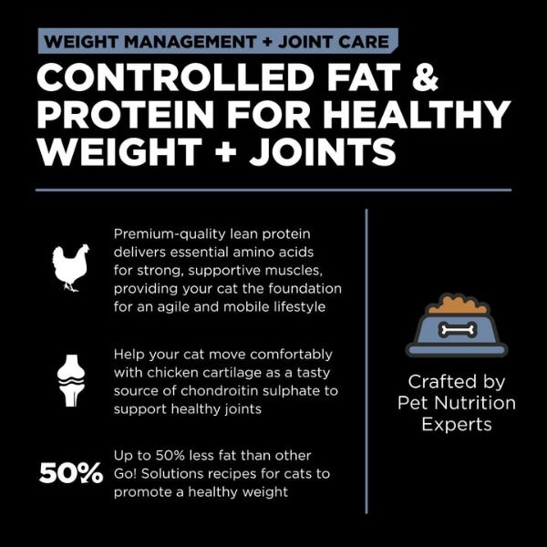 Go! Weight Management + Joint Care Chicken Recipe For Cats