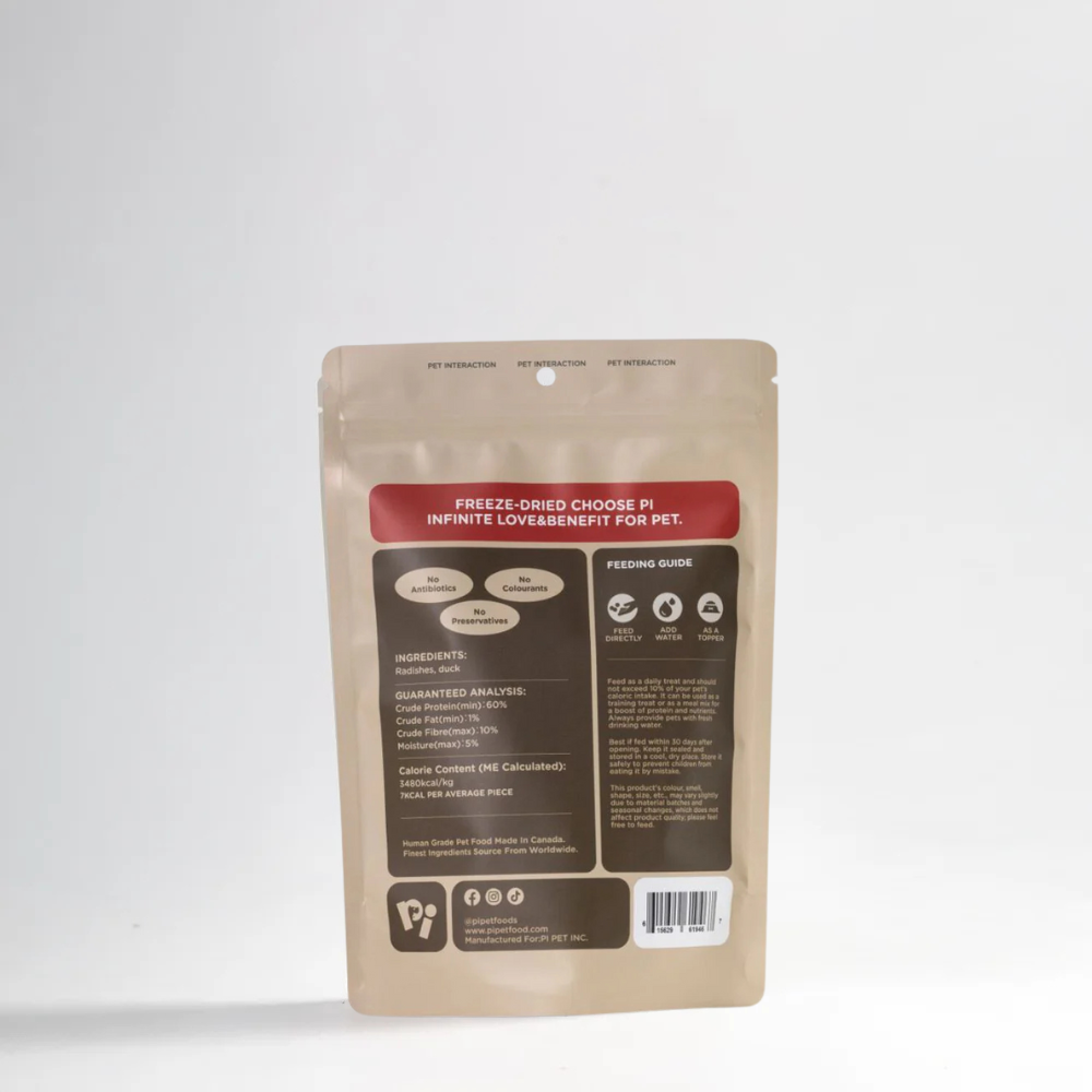 PI Freeze-Dried Radishes & Duck Twists For Dog - 35g