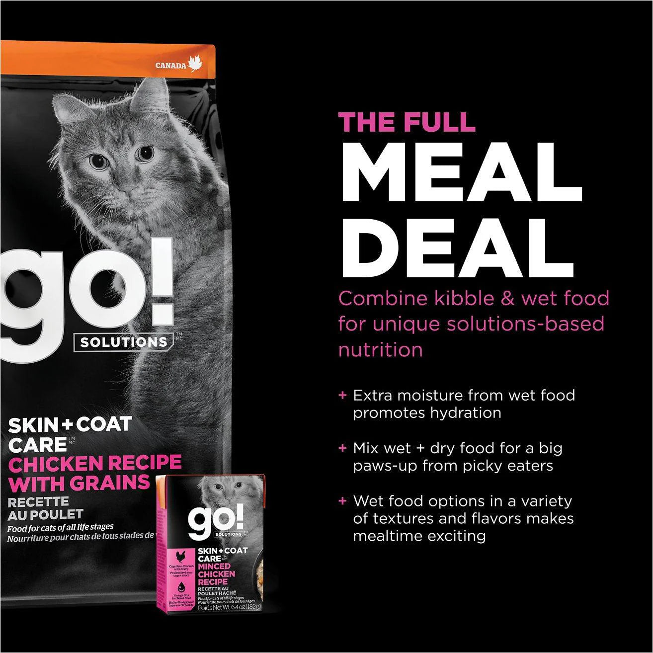 Go! Skin + Coat Care Chicken Recipe With Grains for cats