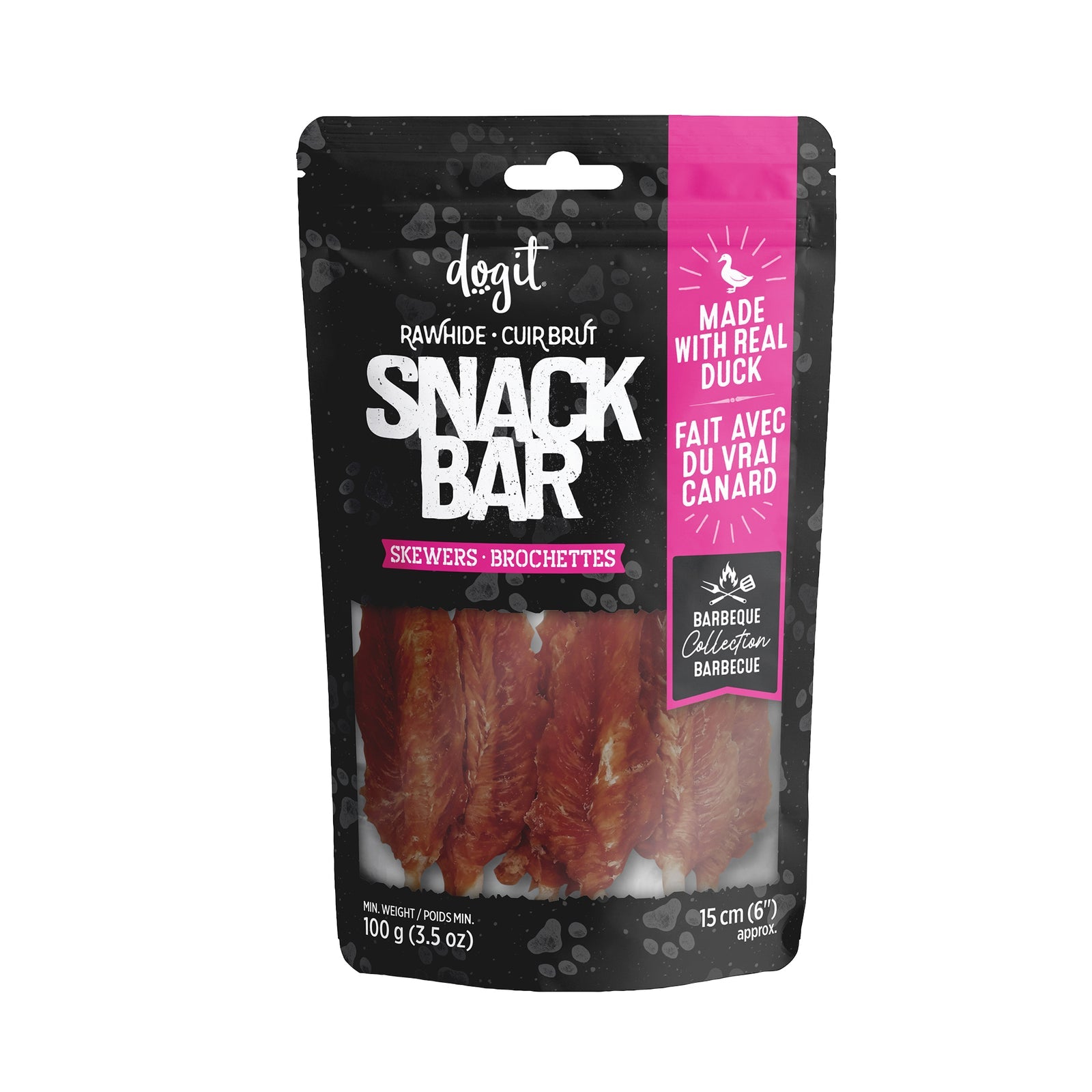 Dogit SnackBar Duck & Beefhide Skewers