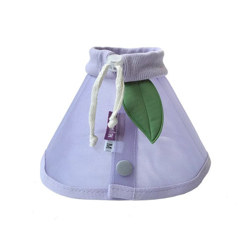 Breathable Mesh Recovery E-Collar with Adjustable Drawstring For Cat & Dog