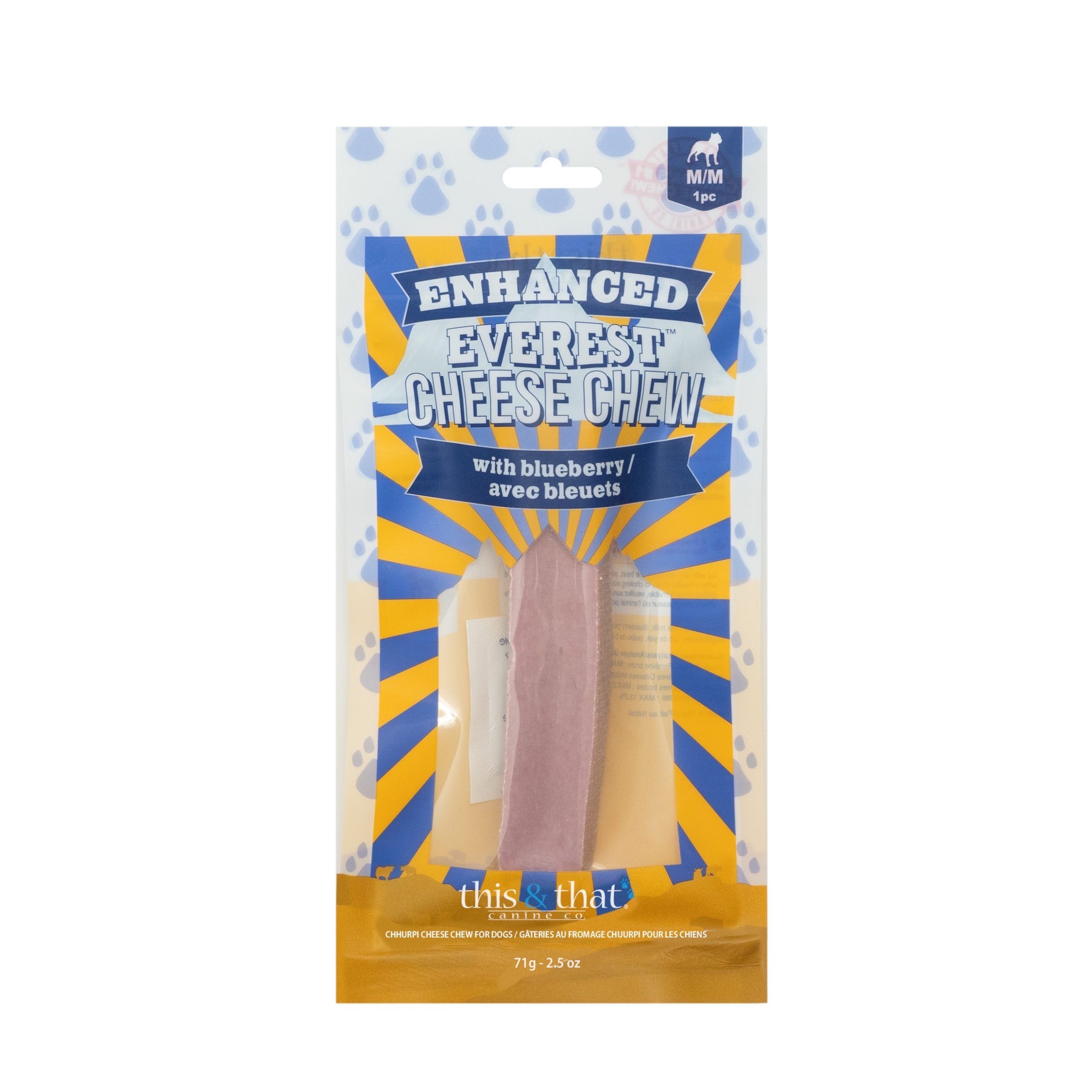 This & That Enhanced Everest Cheese Chews with Blueberry Dog Treat