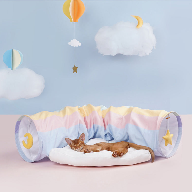 Zeze Rainbow Tunnel Cat Bed & Toy