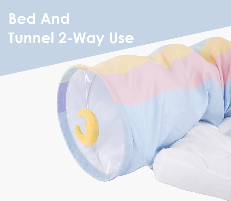 Zeze Rainbow Tunnel Cat Bed & Toy
