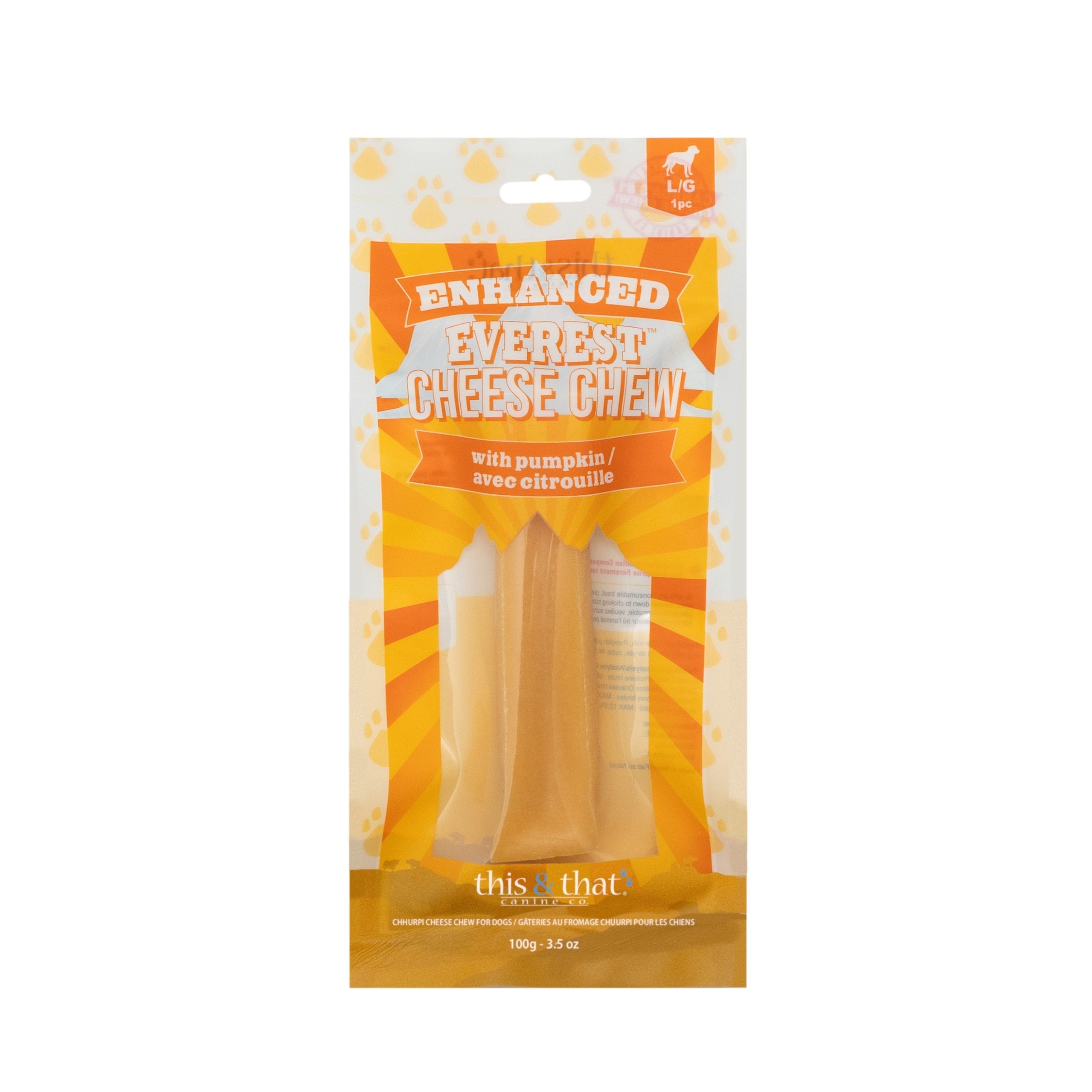 This & That Enhanced Everest Cheese Chews with Pumpkin Dog Treat