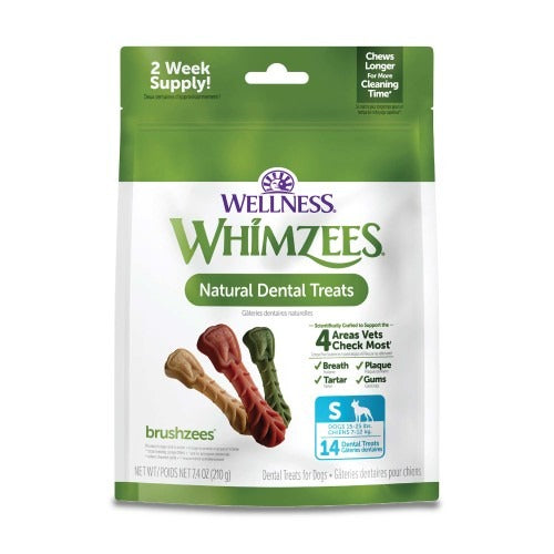 Whimzees Brushzees Small Dental Chew For Dog - 14ct