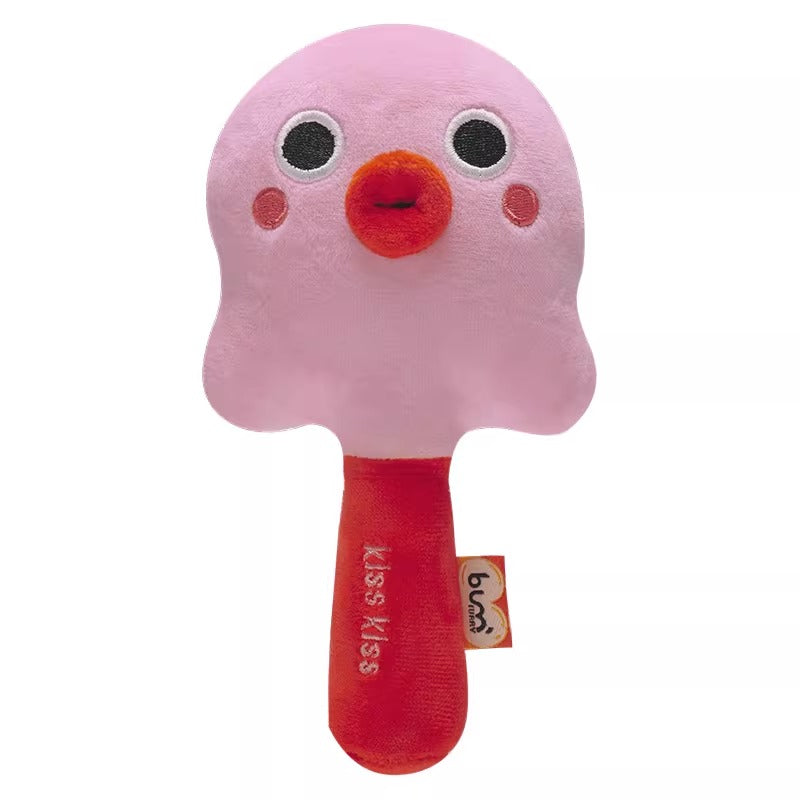 Furrybum Interactive Catnip Rattle Wand Toy - Plush Octopus & Sun Flower