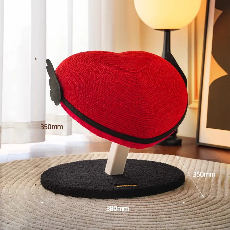 Miaofairy Red Heart Shape Cat Scratcher