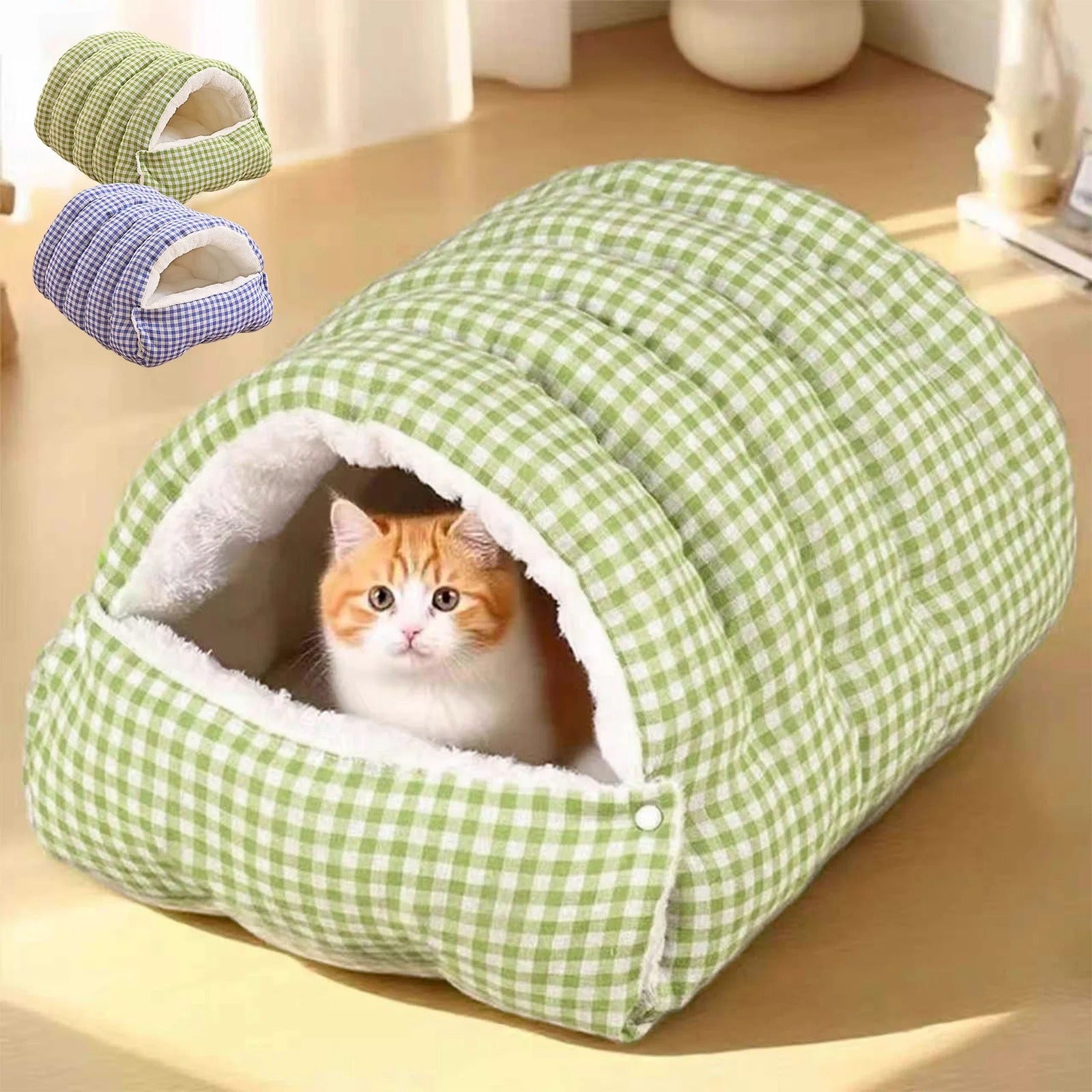 CutyPet Winter Cave - Cozy Comfort Plush Cat Bed