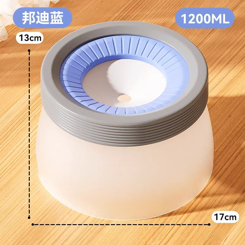 嬉皮狗 狗狗不湿嘴悬浮水碗 防湿嘴喝水器 漂浮水盆 宠物护颈饮水器 防打翻 两色两种Size可选