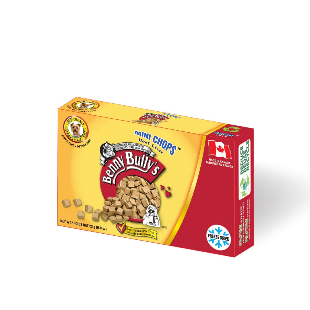 Benny Bullys Beef Liver Mini Chops Dog Treat - 23g Smart Pack