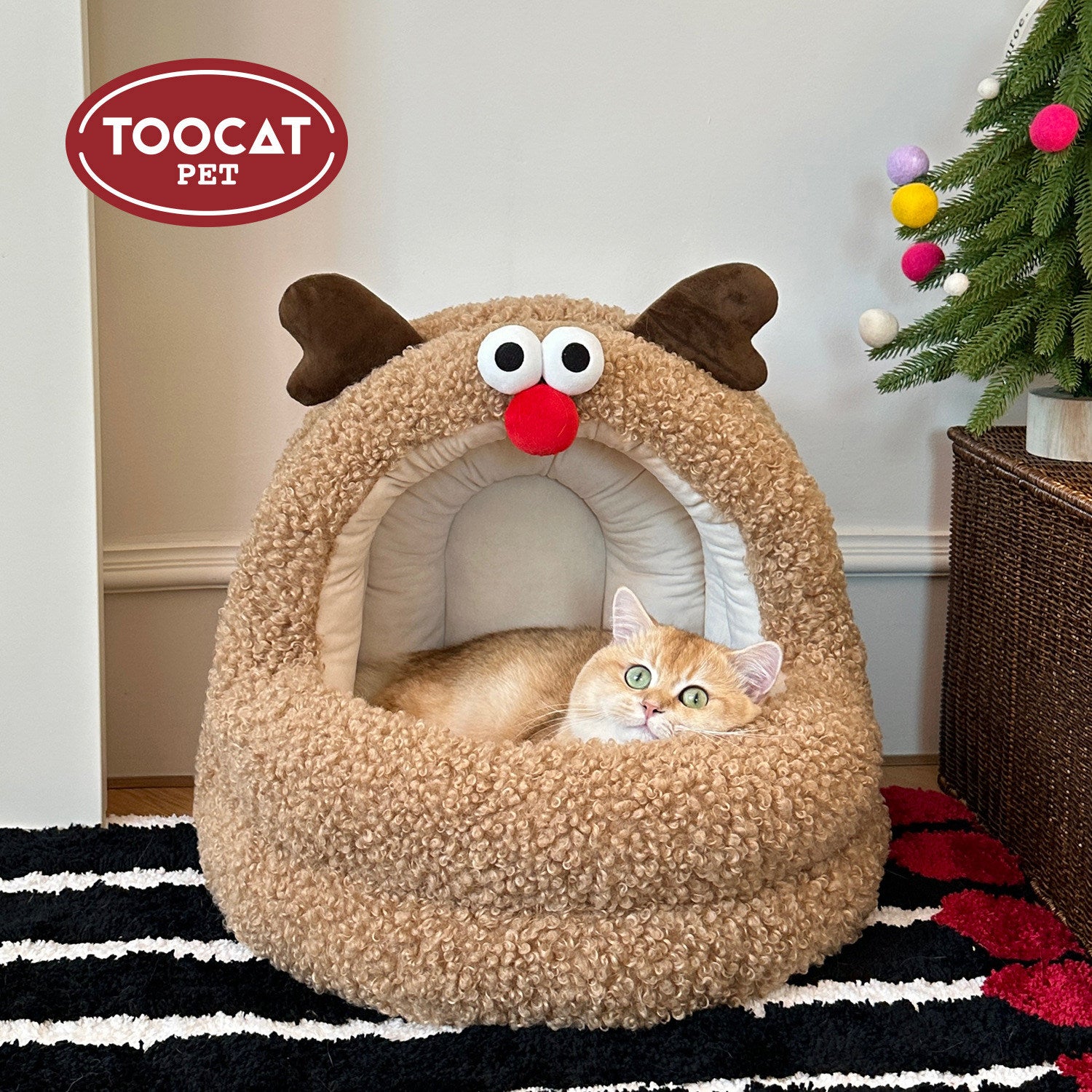 TOOCAT Reindeer Cozy Pet Bed