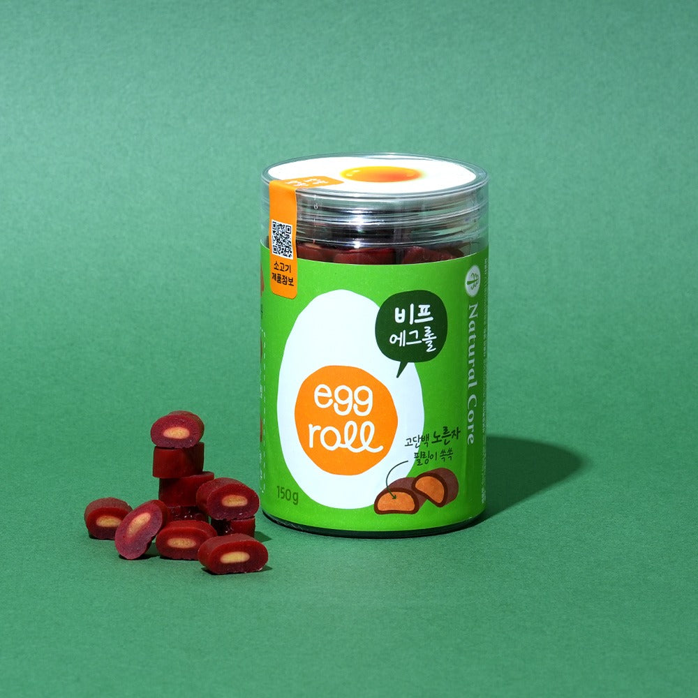 Natural Core 狗狗专用 鲜嫩牛肉芝士蛋黄卷 软糯狗狗训练小零食 牛肉味