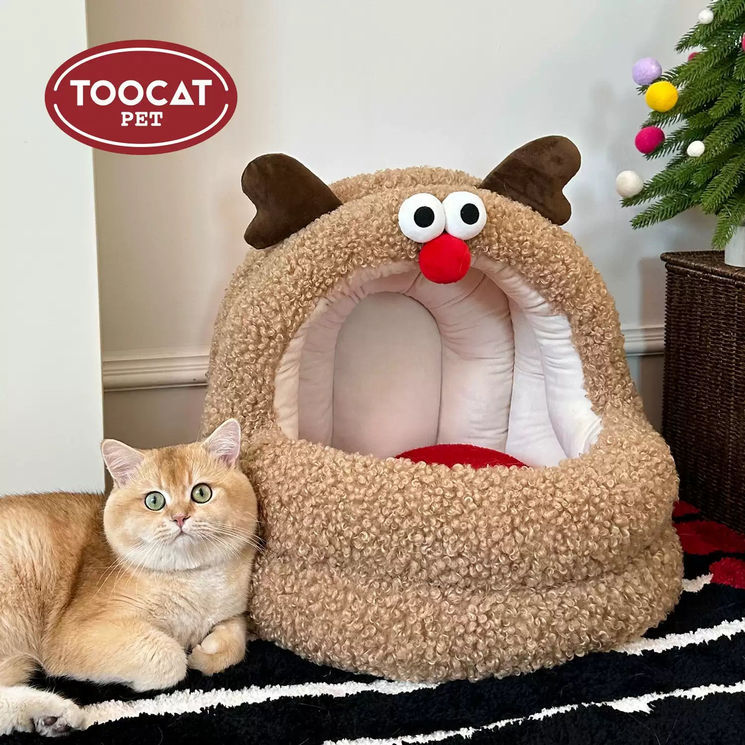 TOOCAT Reindeer Cozy Pet Bed