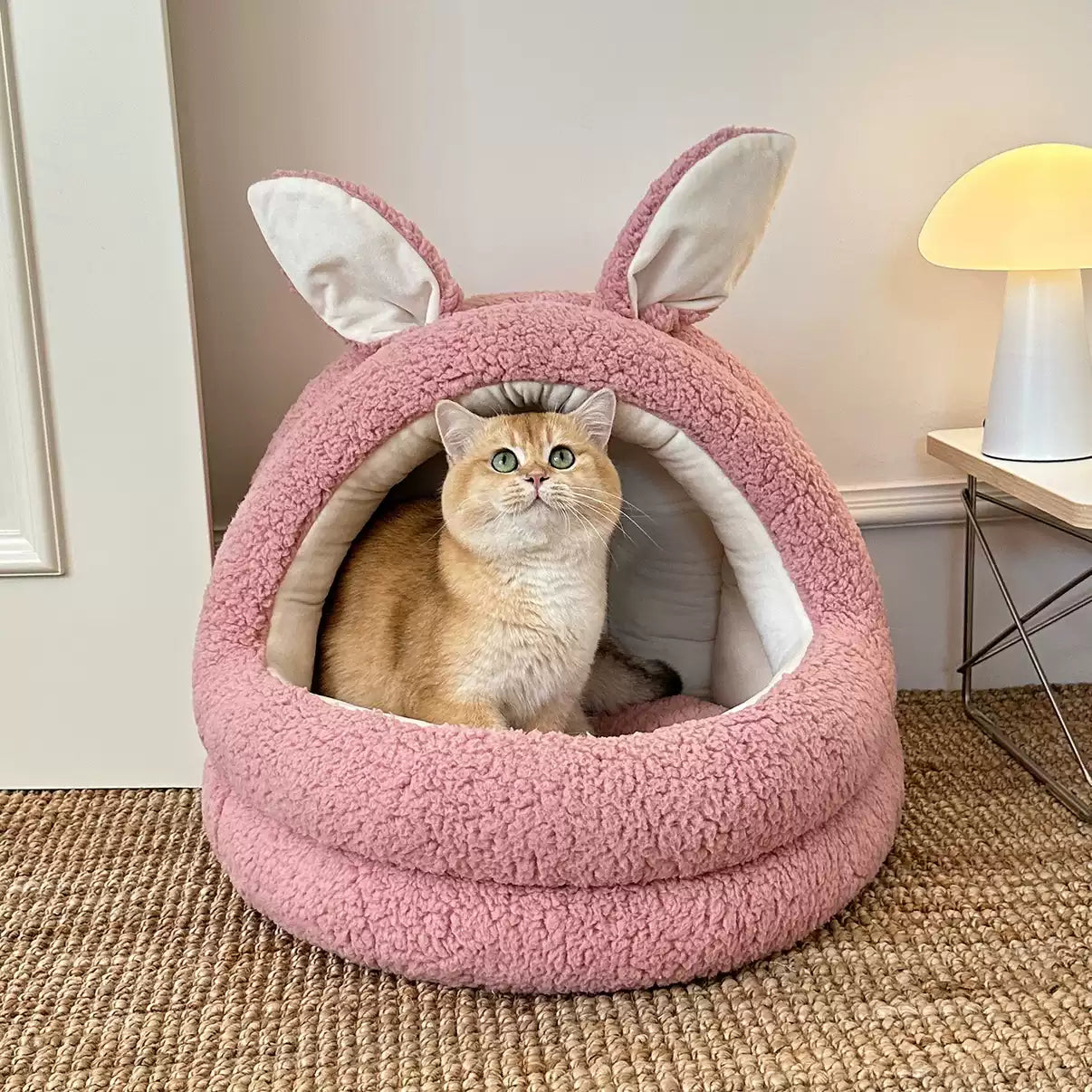 TOOCAT Bunny-Shaped Winter Pet Bed
