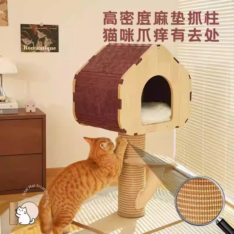 Miaofairy喵仙儿 立式树洞猫爬架猫窝 小户型安全感猫树 田园风 
