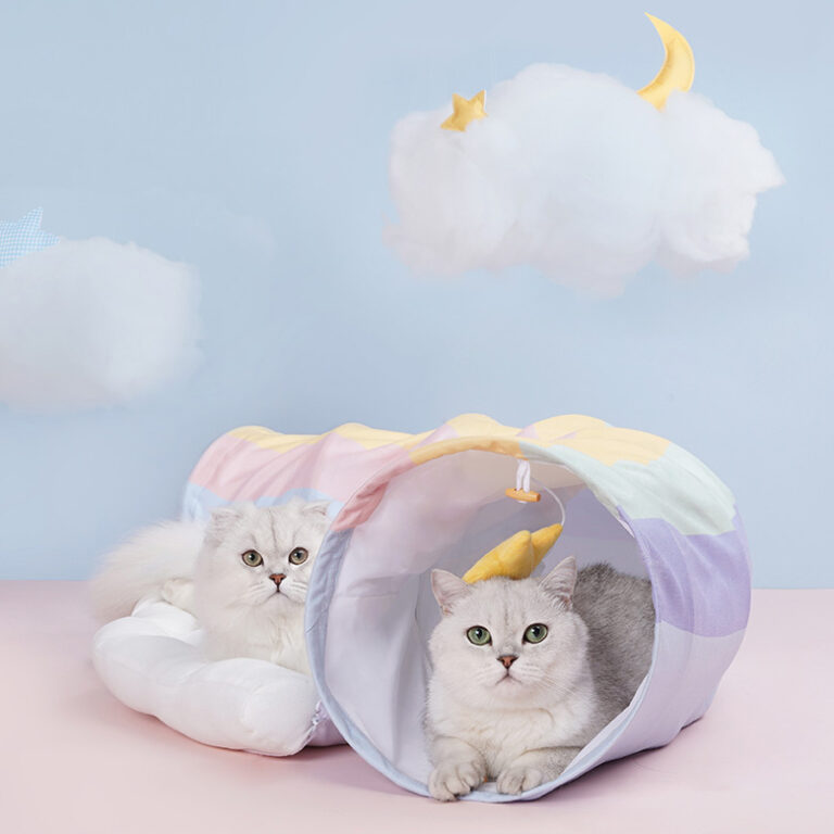 Zeze Rainbow Tunnel Cat Bed & Toy