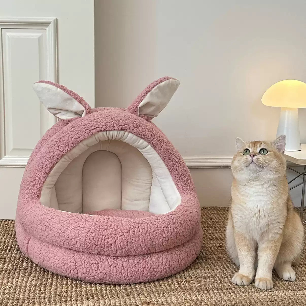 TOOCAT Bunny-Shaped Winter Pet Bed